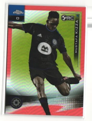 2021 Topps Chrome MLS MUSTAFA KIZZA RC Montreal ROOKIE ORANGE REFRACTOR /25 - Image 1 of 2