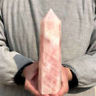 1.12Kg Natural Rose Quartz Obelisk Quartz Crystal Point Reiki Healing