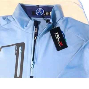 NWT $148 RLX Ralph Lauren Luxury Blue Performance Jersey 1/4 Zip Pullover Size L - Picture 1 of 5