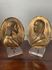Very Rare Antique pair of gilt bronze oval plaquettes From The Late 17th century