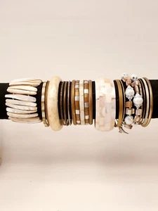 🍀Vintage/new Bulk Deceased Estate Jewellery Bangles Bracelets Mother Of Pearl 2 - Bild 1 von 9