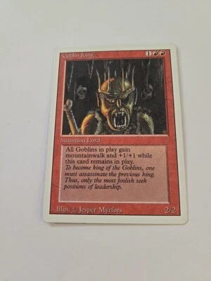 Magic the Gathering : Revised Edition ( Goblin King ) Rare Red - Image 1 of 4