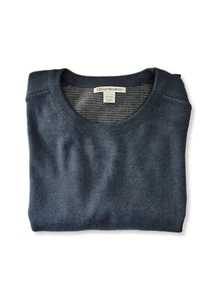 Cutter & Buck Sweater Blue Mixed Stitch Crew Neck Long Sleeve Cotton Size XL/TG - Picture 1 of 6