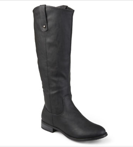 Journee Collection Taven Tall Knee High Boots - Xtra Wide Calf - Black - Sz 8.5