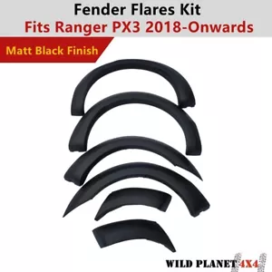 Fender Flares Kit fit Ford Ranger PX3 MK3 2018-2022 Matte Black guard OEM Design - Bild 1 von 15