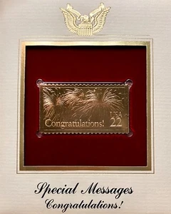 Golden Replicas United States Stamp 1987 Special Messages Congratulations! - Picture 1 of 3
