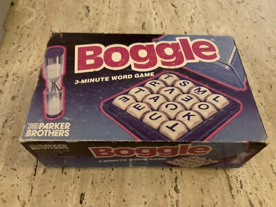 Boggle 3 Minute Word Game 1992 Parker Brothers Complete - Image 1 of 4
