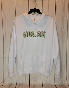 California Fleece by American Apparel White Hoodie $ 'MULAH' Men’s Size XL - Picture 1 of 8