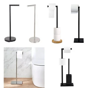 Toilet Roll Holder Free Standing Toilet Paper Holder Stand 5 Loo Rolls Storage - Picture 1 of 58