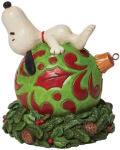 Figura de resina adorno navideño Jim Shore Peanuts Snoopy dormido 6008959 - Imagen 1 de 1