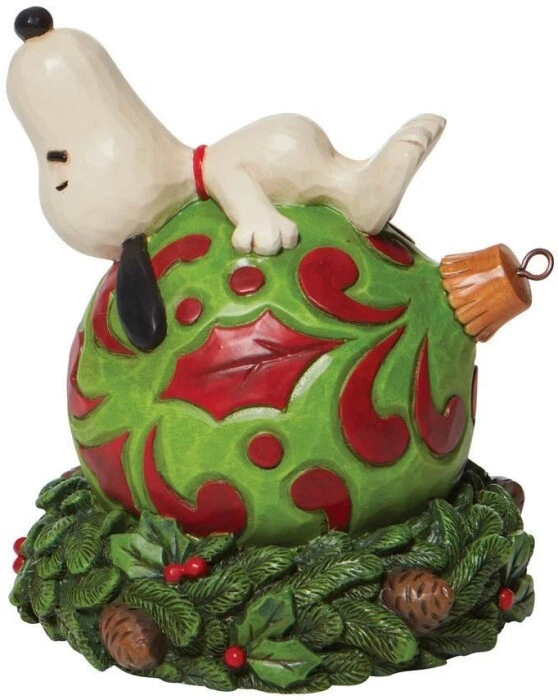 Figura de resina adorno navideño Jim Shore Peanuts Snoopy dormido 6008959 Foto 1 de 1