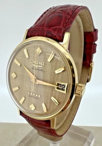 LONGINES 18ct GOLD WATCH 5 Star Admiral Ref 69-394AAC Auto Mens Serviced 1967 - Picture 1 of 19