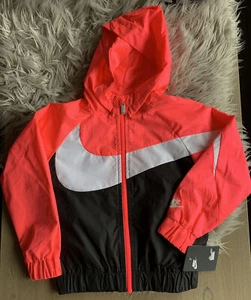 Nike Toddler Girls Windbreaker Hooded Rain Jacket Size XS 4 - Picture 1 of 12