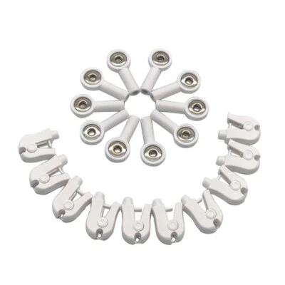 TONGTUELEC 10pcs ECG/EKG Lead Wire Connector,Banana4.0 to Snap/Clip,for Edan SE2100 Monitor