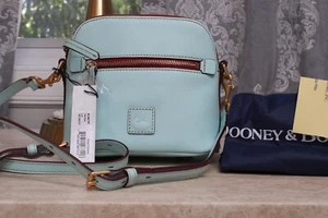 Dooney & Bourke - Florentiner Leder gewölbte Umhängetasche - hellblau - Sommer Strand - Bild 1 von 12
