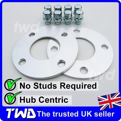 5MM ALLOY WHEEL SPACERS + SLEEVED NUTS FOR FORD FIESTA (4x108 63.4 PCD) [2H8VS] • 28.95€