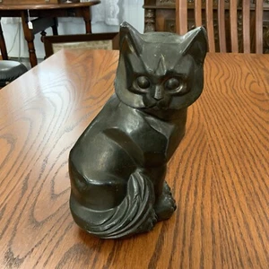 1929 Art Deco Cubist Cat Figurine Antique Stamped - Picture 1 of 8
