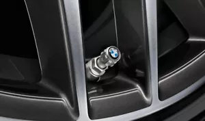 GENUINE BMW 4x Wheel Tyre Air Valve Caps Dust Covers P/N 36122447401 - Picture 1 of 5