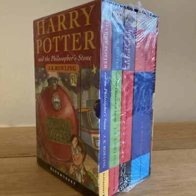 Harry Potter Boxed Book Set Bloomsbury: Books 1-4 Paperback Unopened Sealed Rare - Image 1 of 4