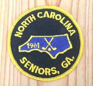 Vintage Golf 1961 North Carolina State Seniors GA Georgia Embroidered Patch 3" - Picture 1 of 6