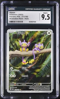 Aipom Pokemon (2023) Paradox Rift - 211/182 Sv04: Illustration Rare - Holo - Image 1 of 2