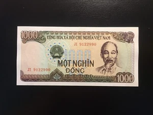 Vietnam 1000 Dong 1987 Pick 102a Fresh UNC No Pinholes - Very Nice Note - Picture 1 of 2