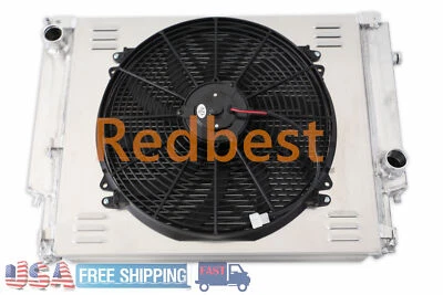 2 filas radiador + cubierta + ventilador para BMW E36 M3 325td 323 323ti 323i 328 Z3 1988-2000 Foto 1 de 4