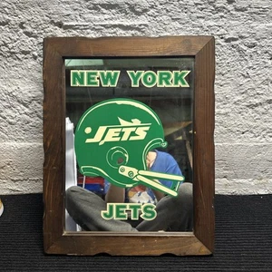 Vintage 1970er NFL NEW YORK JETS verspiegelte 19 "x 15" hängende Plakette - Bild 1 von 8