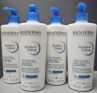 LOT of 4 BIODERMA ATODERM CREME Ultra Nourishing Cream 16.7oz Dry SensitiveSkin - Image 1 of 2