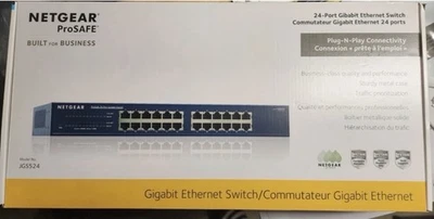New Sealed NETGEAR 24-Port Gigabit Ethernet Unmanaged Switch (JGS524NA) - Image 1 of 4