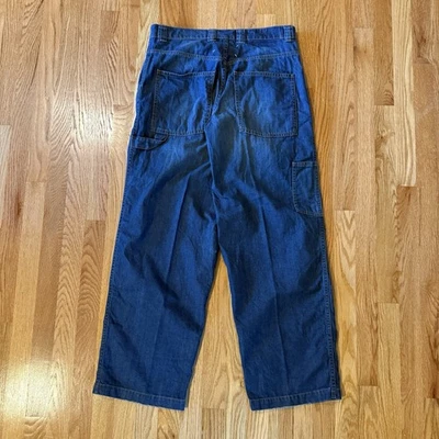 Maison Margiela SS24 Wide Leg Loose Fit Carpenter Jeans in Blue, Size 30 - Image 1 of 4