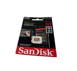 Carte mémoire microSDXC SanDisk 256 Go Extreme SDSQXAV-256G-GN6MA NEUVE scellée - Photo 1 sur 2