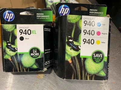 Genuine HP 940XL High Yield Black & Combo Color Cyan Magenta & Yellow - Image 1 of 2