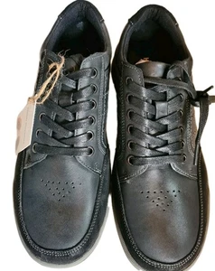 Hush Puppies Finley Herren Schwarz Freizeit Schnürschuhe Leder Uk 6 - Bild 1 von 7