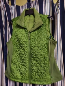 Chaleco Acolchado Vintage LL Bean Verde Cremallera Completa Aislante L - Imagen 1 de 7