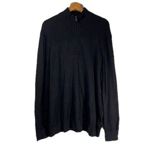 Suéter tejido acanalado con cremallera de cuarto de baño Banana Republic para hombre azul marino talla XL - Imagen 1 de 6