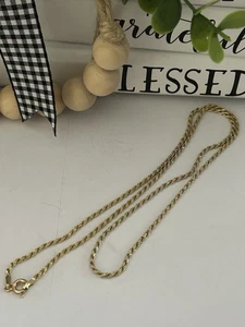 STERLINGSILBER ITALIEN Gold Seil Kette 6,1 Gramm 20,5" sehr schön! - Bild 1 von 7