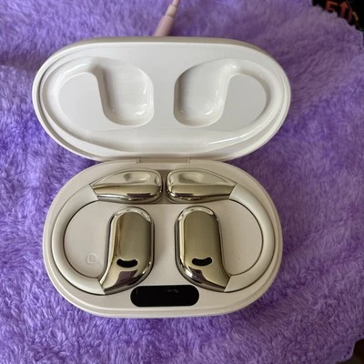 Auriculares de traducción de idiomas M75 3 en 1 ~ blanco roto/plateado Foto 1 de 4