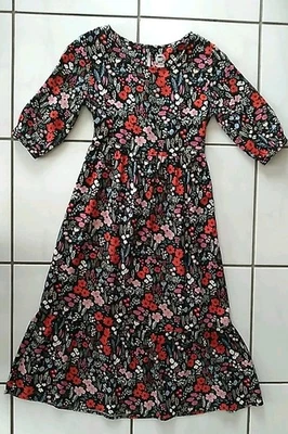 Girls Size Medium Size 7 To 8 Wonder Nation  Flowered Dress With 3/4 Sleeves - Image 1 of 4