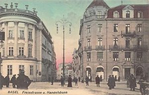 Schweiz - BASEL STADT - Freiestrasse u. Handelsbank - Picture 1 of 2