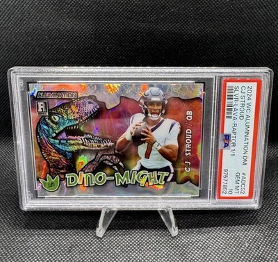 CJ Stroud 2023 Wild Card Alumination Dino-Might Silver Lava Raptor 1/1 PSA 10 - Image 1 of 2
