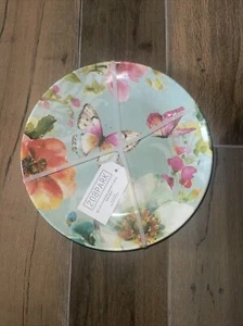 NWT 208 Park Set of 4 Butterfly Flowers Spring Melamine Plates - Picture 1 of 2