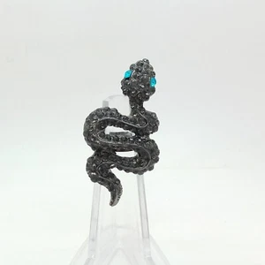 Retro Schlangenring verstellbar Strass Python Ring Männer Frauen Punk 800151 - Bild 1 von 5