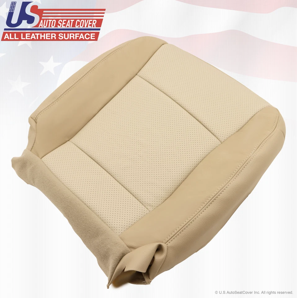 Mercury Mountaineer 2007 conductor parte inferior cubierta de asiento de cuero 2 tonos bronceado Foto 1 de 4