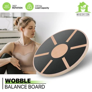 Portable Wobble Balance Board Black Rehabilitation Equipment Exercising Workout - Picture 1 of 10