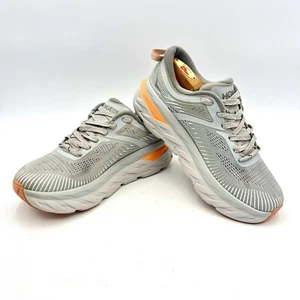 Hoka One One Bondi 7 Women's Size 9.5 Running Shoes Gray HMSH - Picture 1 of 16