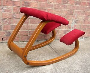 Vintage Varier Variable Balans Original Kneeling Chair RED by Peter Opsvik 