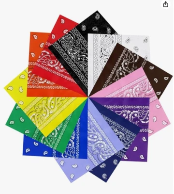 12 Pack of 100% Cotton Bandanas From Kaiser Collection - Image 1 of 4