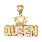 Queen Crown Dc Gold Hip-Hop Pendant
