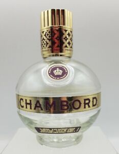 Chambord Black Raspberry Liqueur EMPTY Glass Bottle 375 mL Decorative Lid France